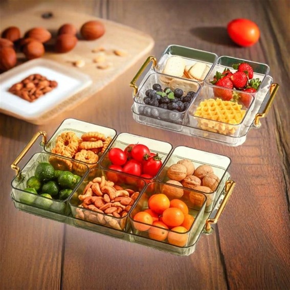 Snacks Serving Tray with Compartments